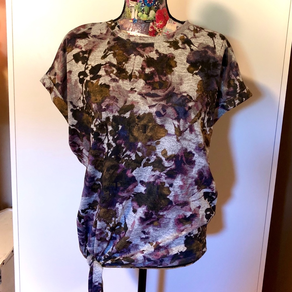 Knot Side Gray Purple Olive T-Shirt